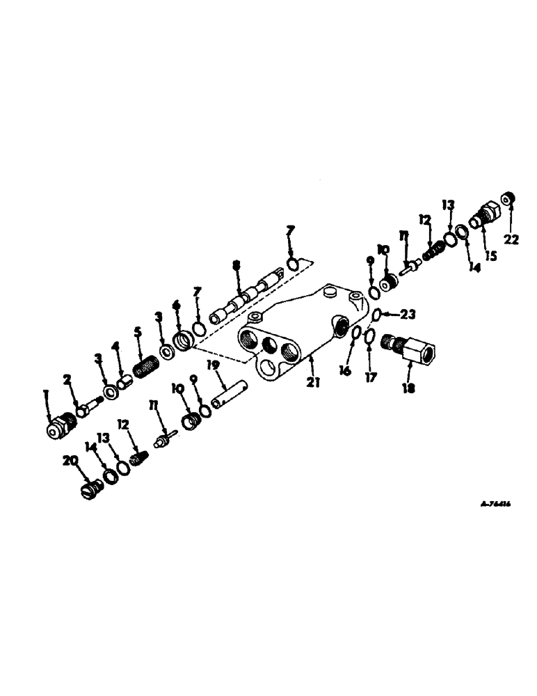 Схема запчастей Case IH 815 - (F-23) - HYDRAULICS SYSTEM, LADDER LIFT CONTROL VALVE (07) - HYDRAULIC SYSTEM