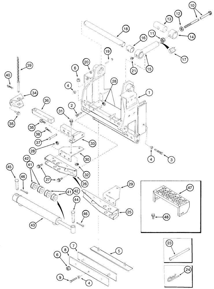 Схема запчастей Case IH 2155 - (9A-72) - DRUM HANGER ASSEMBLY, 5 ROW NARROW (13) - PICKING SYSTEM