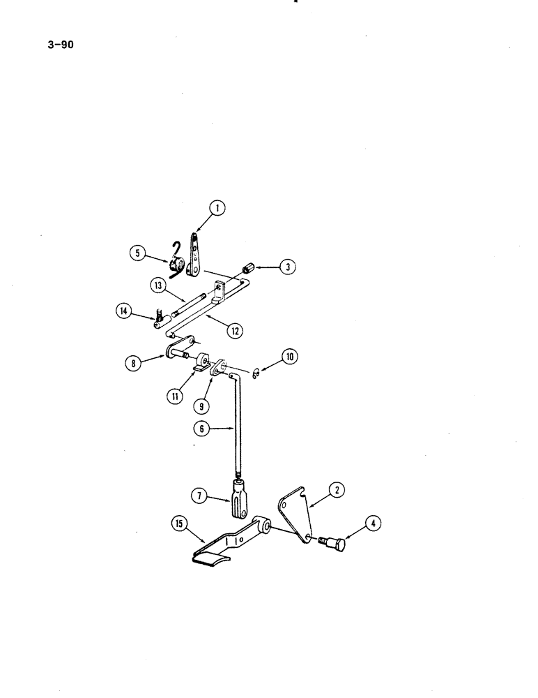 Схема запчастей Case IH 485 - (3-090) - FOOT PEDAL ACCELERATOR (03) - FUEL SYSTEM
