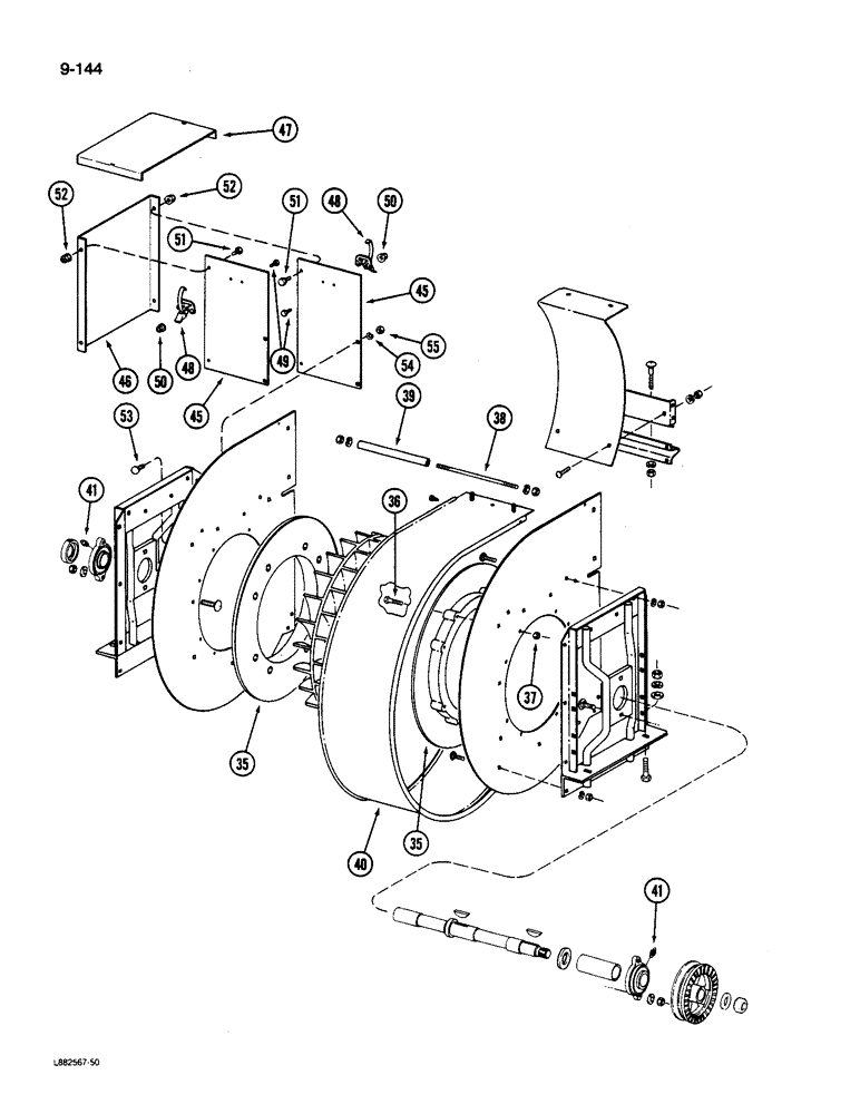 Схема запчастей Case IH 1844 - (9-144) - FRONT FAN, 1844 COTTON PICKER (15) - HANDLING SYSTEM
