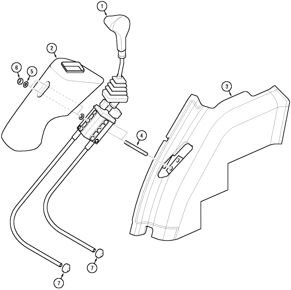 Схема запчастей Case IH CX90 - (09-14) - CONTROL CONSOLE, RIGHT (09) - CHASSIS/ATTACHMENTS
