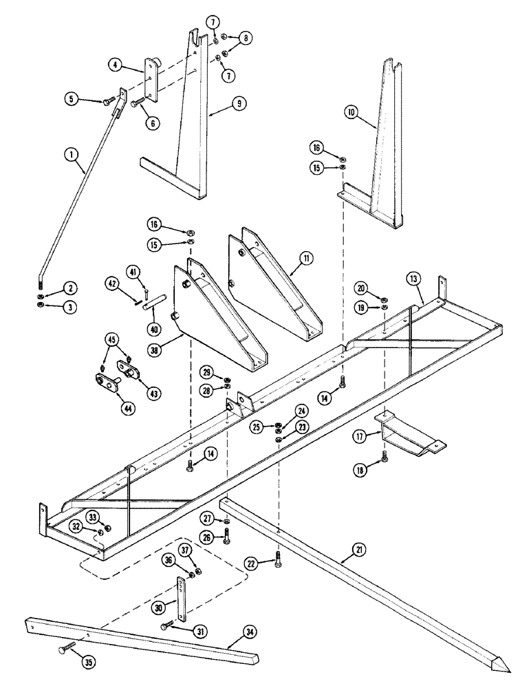 Схема запчастей Case IH 90 - (20) - HAY STACKER, MAIN FRAME (82) - FRONT LOADER & BUCKET