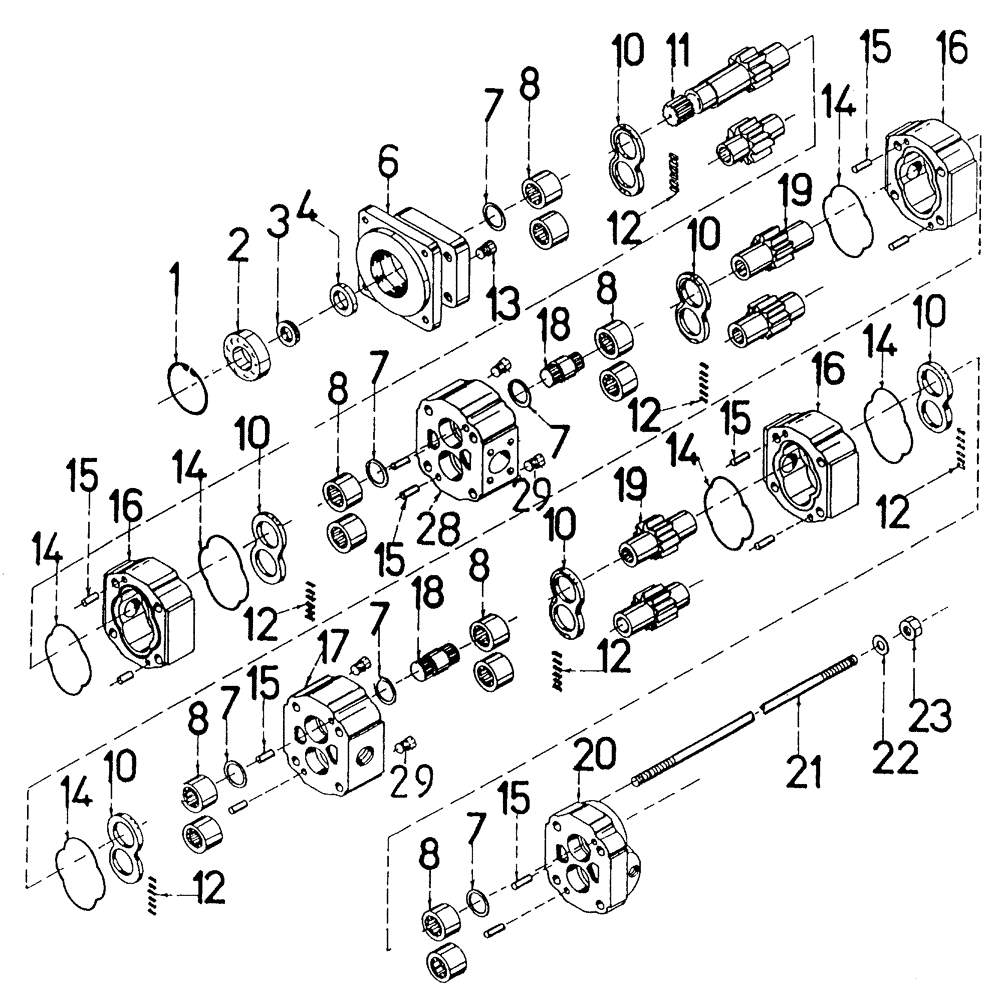 Схема запчастей Case IH 7700 - (G02[13]) - HYDRAULIC MOTOR {BASECUTTER DRIVE}, LEG BASECUTTER M51 Leg Base Cutter