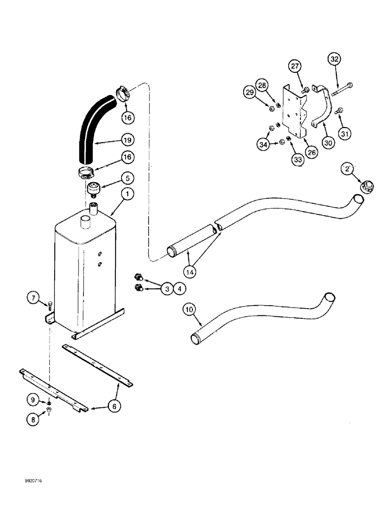 Схема запчастей Case IH 2022 - (8-02) - HYDRAULIC RESERVOIR (07) - HYDRAULICS