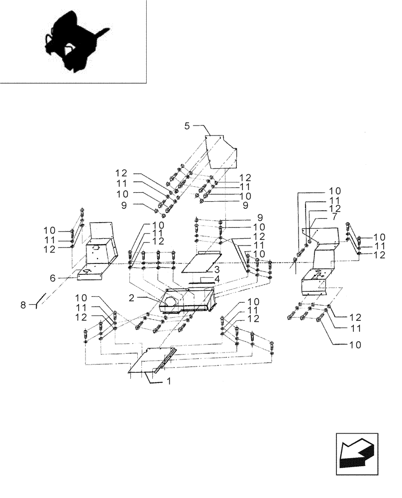 Схема запчастей Case IH JX90 - (1.92.0[46]) - CAB - CHASSIS FRAME PLATFORM AND COMPONENT PARTS (10) - OPERATORS PLATFORM/CAB