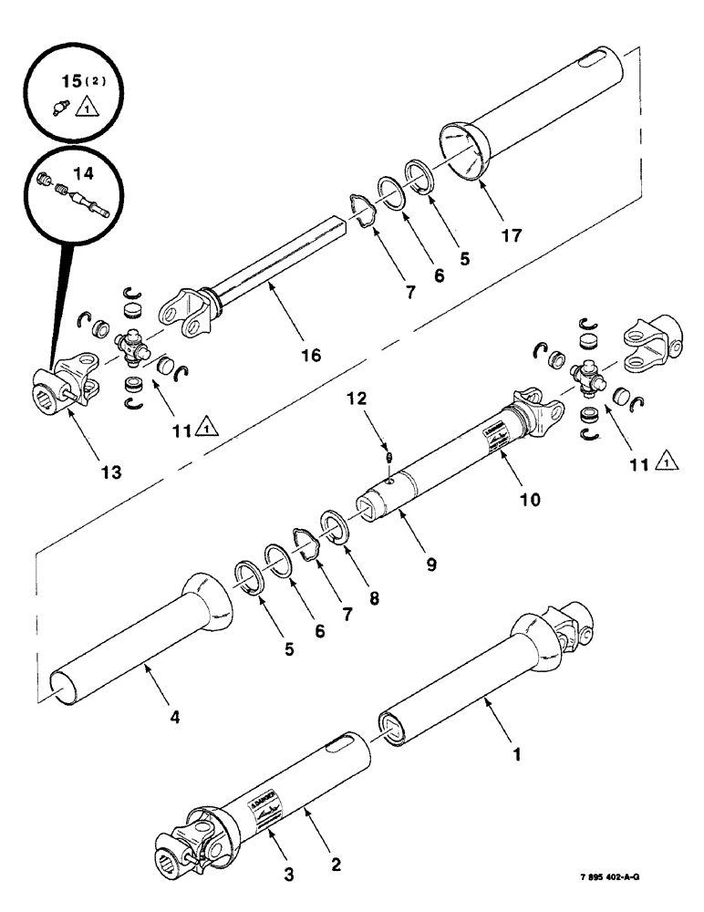 Схема запчастей Case IH 8350 - (2-04) - U-JOINT ASSEMBLY, WALTERSCHEID,S.N. CFH0006501 THRU CFH0006826 (09) - CHASSIS