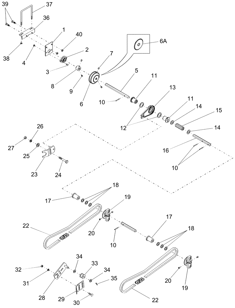 Схема запчастей Case IH 1220 - (75.110.02) - PRIMARY FERTILIZER DRIVE SYSTEM, DRY AND LIQUID FERTILIZER, 6 ROW RIGID TRAILING (75) - SOIL PREPARATION