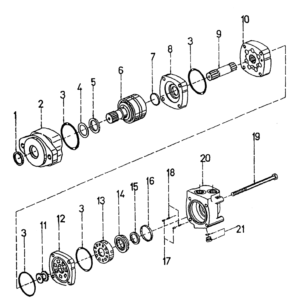 Схема запчастей Case IH 7700 - (B03[05]) - HYDRAULIC MOTOR 2000 CHAR-LYNN: 4.9 CU. IN. Hydraulic Components & Circuits