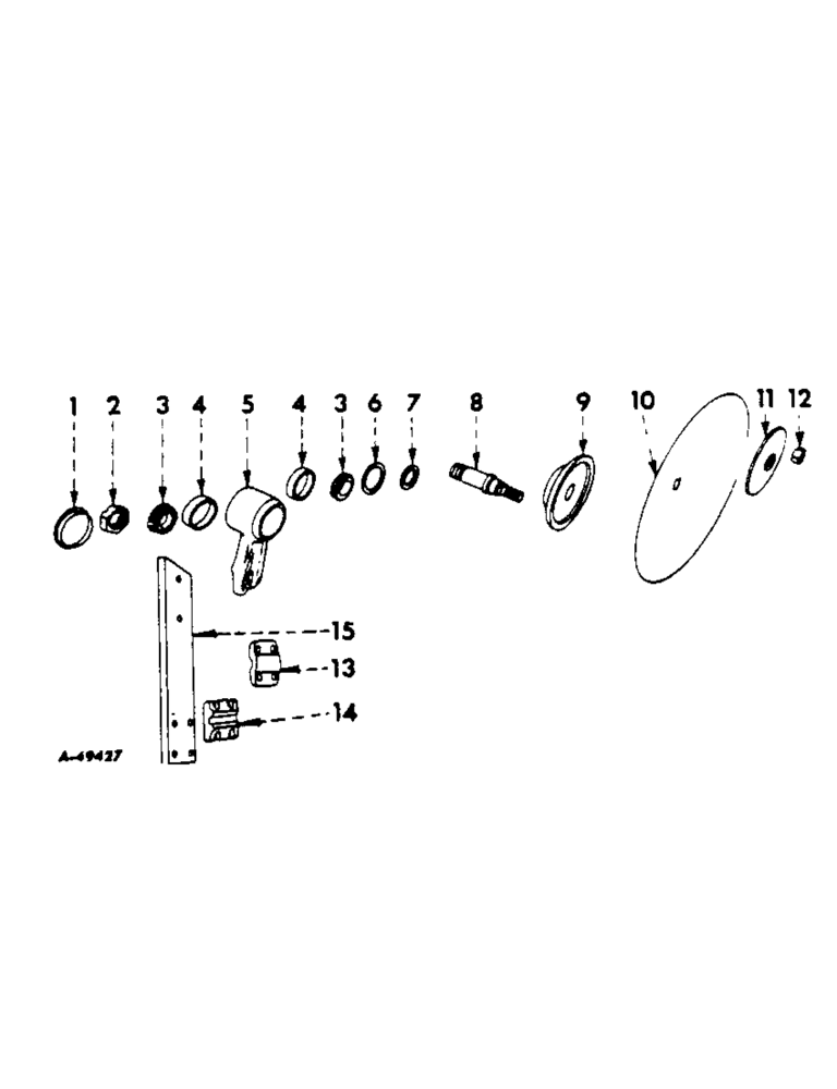 Схема запчастей Case IH 309A - (M-10) - DISK COLTERS JOINTERS, ONE PER FURROW 