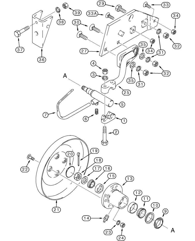 Схема запчастей Case IH 165 - (09-08) - WHEEL, REAR FURROW (09) - CHASSIS/ATTACHMENTS
