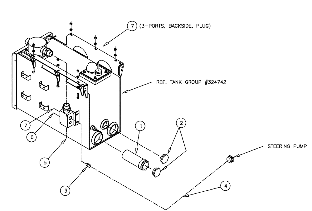 Схема запчастей Case IH FLX3300B - (10-010) - HYDRAULIC TANK GROUP, N-LEADER, 13 Options