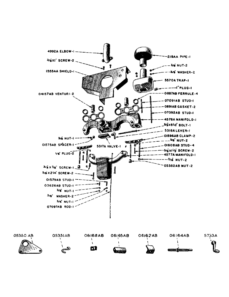 Схема запчастей Case IH D-SERIES - (018) - LOW COST FUEL MANIFOLD, D, DC, DO, DV (02) - ENGINE