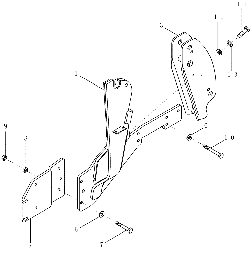 Схема запчастей Case IH LX132 - (09-05) - MOUNTING BRACKETS, CX70 - CX100 TRACTOR (09) - CHASSIS/ATTACHMENTS