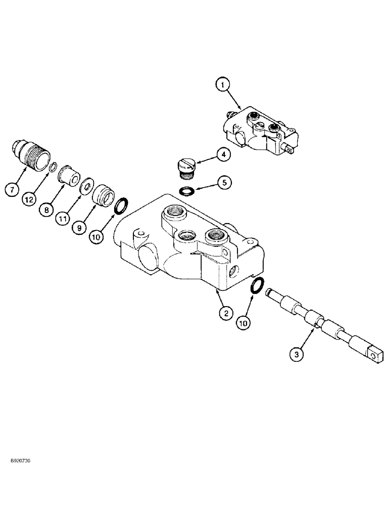 Схема запчастей Case IH 2022 - (8-34) - DRUM HEIGHT CONTROL VALVE (07) - HYDRAULICS