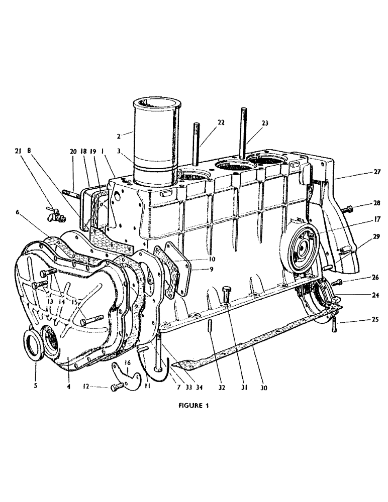 Схема запчастей Case IH AD4/47 - (02S) - CYLINDER BLOCK, SLEEVES AND COVERS, AD4/47 