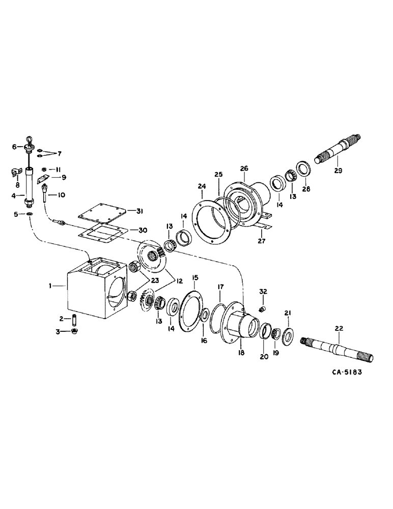 Схема запчастей Case IH 1470 - (07-12) - DRIVE TRAIN, FEEDER DRIVE FORWARD GEAR CASE Drive Train