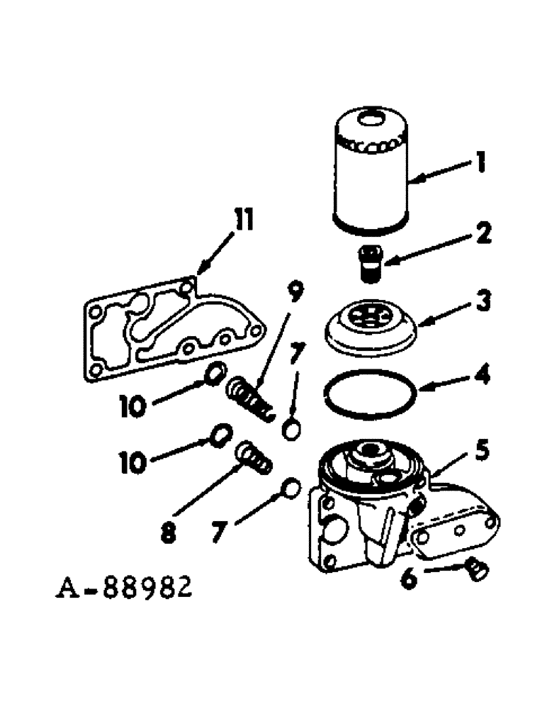 Схема запчастей Case IH C-282 - (C-37) - LUBRICATING OIL FILTER, SPIN ON TYPE 