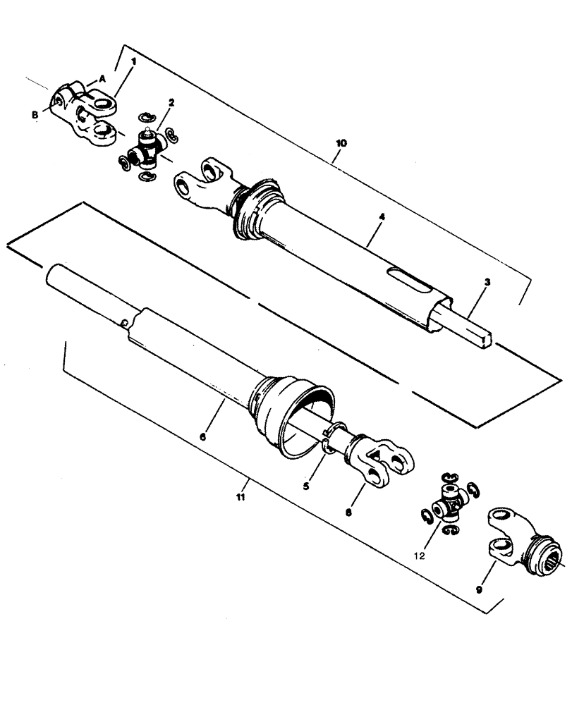 Схема запчастей Case IH 1052 - (09-55) - COMBINE ADAPTER DRIVELINE (09) - CHASSIS