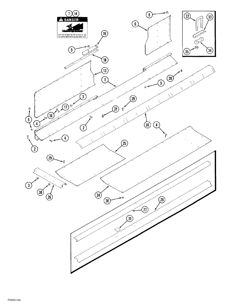 Схема запчастей Case IH 1015 - (9-008) - LOWER MAIN FRAME, OFFSET DISCHARGE (58) - ATTACHMENTS/HEADERS
