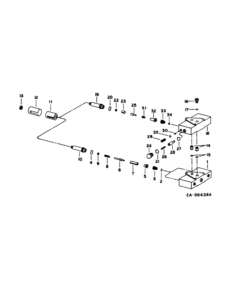 Схема запчастей Case IH 1480 - (10-63) - HYDRAULICS, VALVE REEL SPEED, FOR FRENCH 825 HEADER, FOR COMBINE S/N 24000 AND BELOW (07) - HYDRAULICS