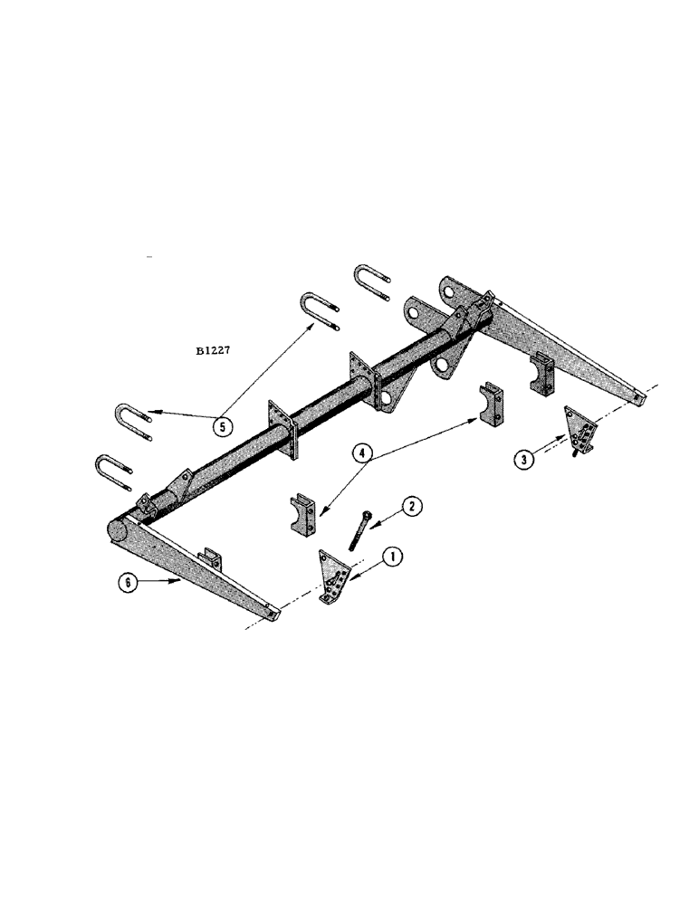 Схема запчастей Case IH 1010 - (076[A]) - HEADER SUPPORT TORQUE TUBE (58) - ATTACHMENTS/HEADERS