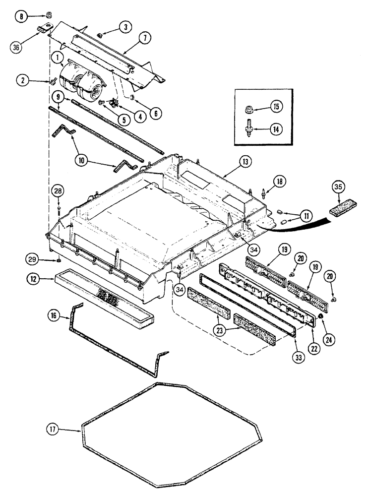 Схема запчастей Case IH 7250 - (9-130) - CAB, AIR FILTER AND BLOWER HOUSING (09) - CHASSIS/ATTACHMENTS