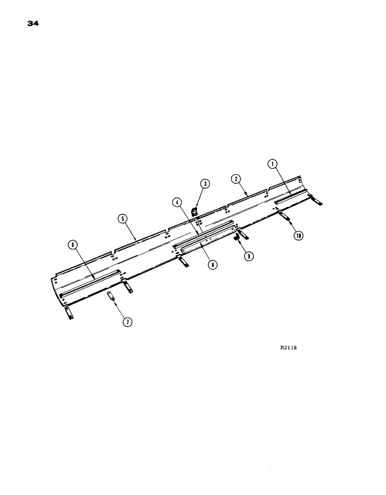 Схема запчастей Case IH 1660 - (034) - 14 FT. AND 16 FT. HEADER SKID ATTACHMENT (58) - ATTACHMENTS/HEADERS