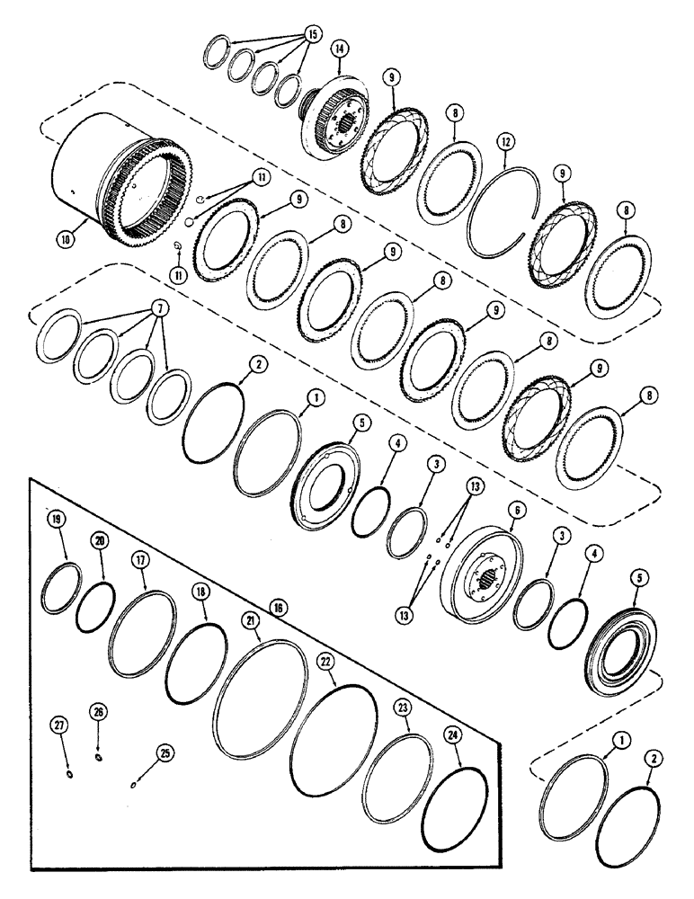 Схема запчастей Case IH 2470 - (226) - CLUTCH, C2 AND C3 CLUTCHES, TRANSMISSION SERIAL NO. 10053397 AND AFTER (06) - POWER TRAIN