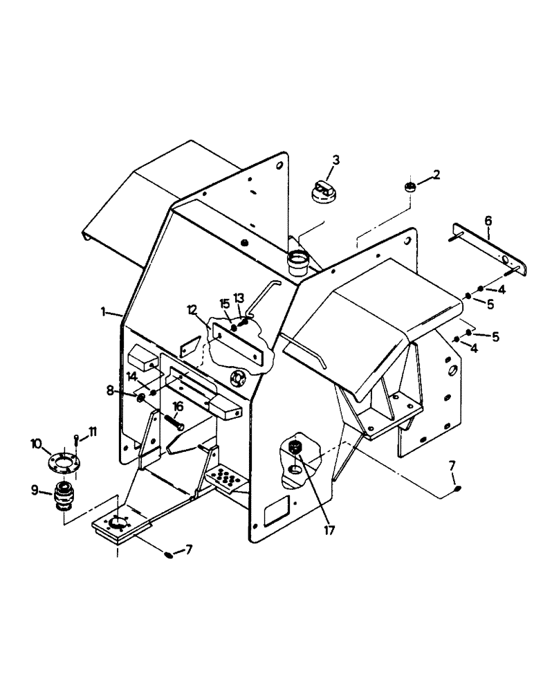 Схема запчастей Case IH 9130 - (06-5) - REAR FRAME (12) - FRAME