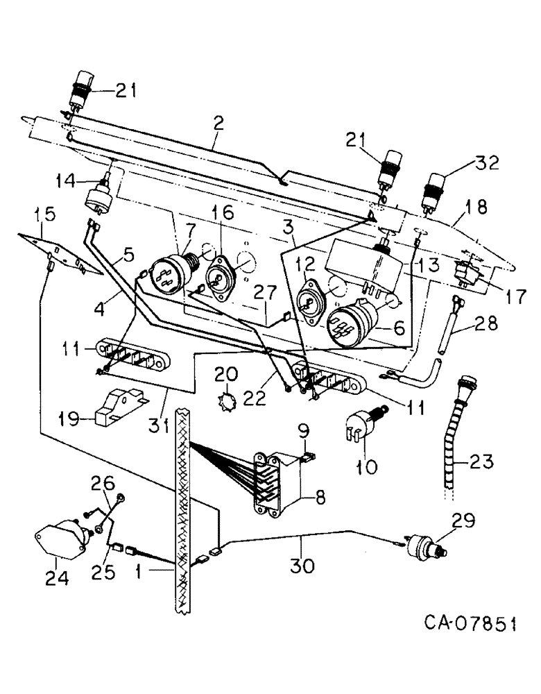 Схема запчастей Case IH 3488 - (08-14) - ELECTRICAL, INSTRUMENT PANEL WIRING, SWITCHES AND RELATED PARTS (06) - ELECTRICAL