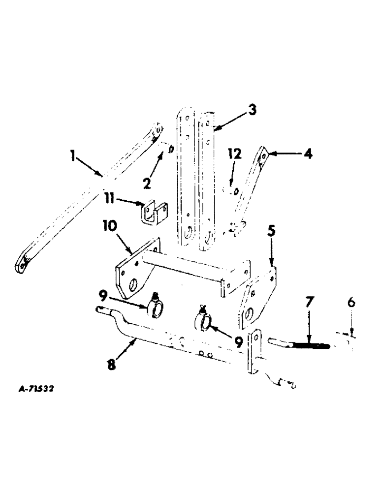 Схема запчастей Case IH 520 - (Y-14) - THREE POINT HITCH, CATEGORY I 