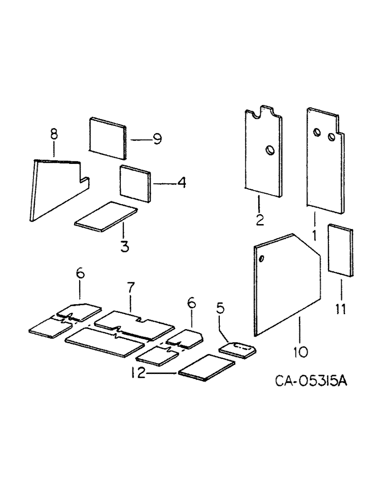 Схема запчастей Case IH 986 - (13-03) - SUPERSTRUCTURE, SOUND INSULATION (05) - SUPERSTRUCTURE