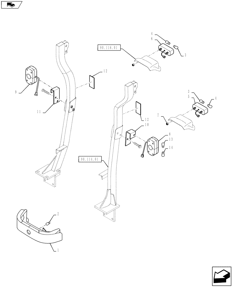 Схема запчастей Case IH FARMALL 50B - (55.404.04) - LAMP (55) - ELECTRICAL SYSTEMS