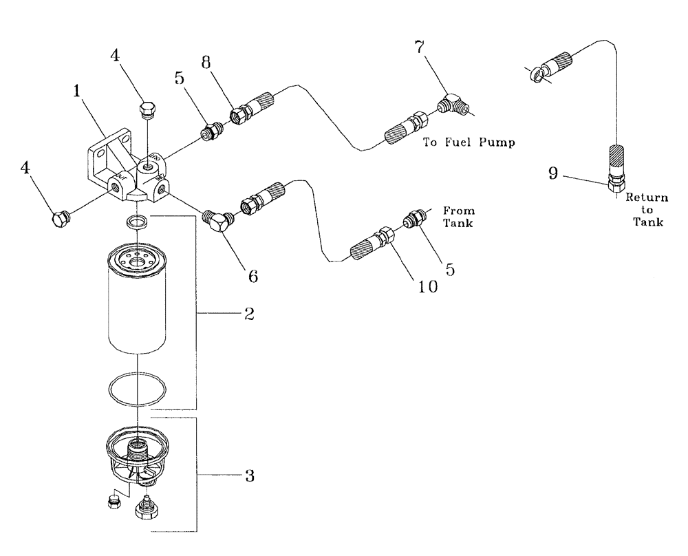 Схема запчастей Case IH 7700 - (C01[06]) - WATER SEPARATOR AND FUEL LINES {6CT} Engine & Engine Attachments