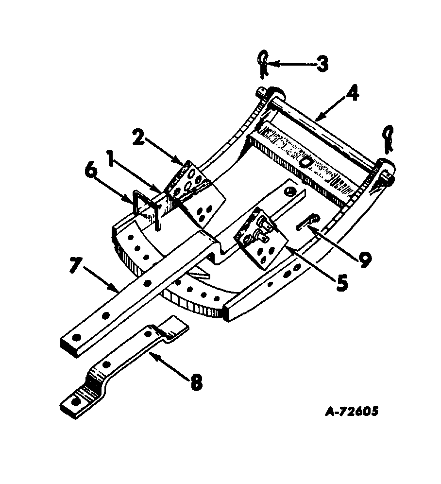 Схема запчастей Case IH 444 - (K-02) - DRAWBARS AND HITCHES, SWINGING DRAWBAR Drawbars & Hitches
