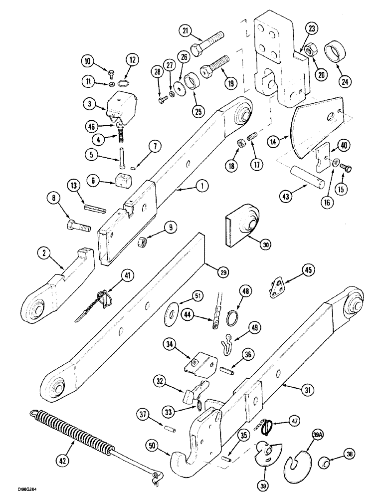 Схема запчастей Case IH 5150 - (9G-026) - HITCH - LOWER LIFT LINKS, ( - MAXXUM PRO) (09) - CHASSIS/ATTACHMENTS