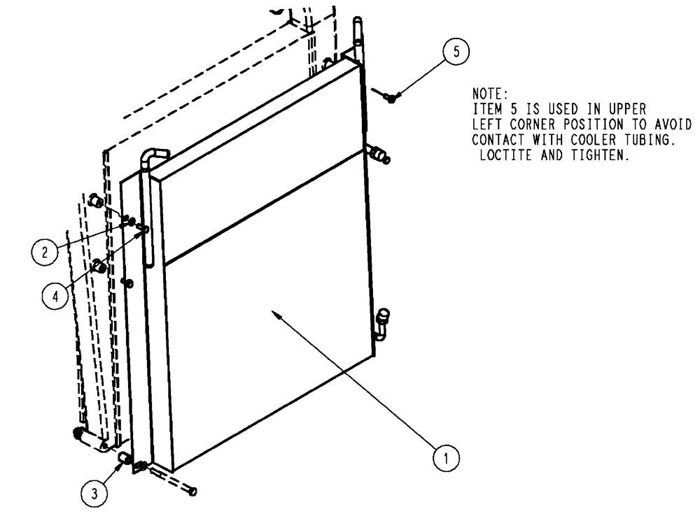 Схема запчастей Case IH FLX3510 - (02-027) - A/C CONDENSOR GROUP (01) - ENGINE