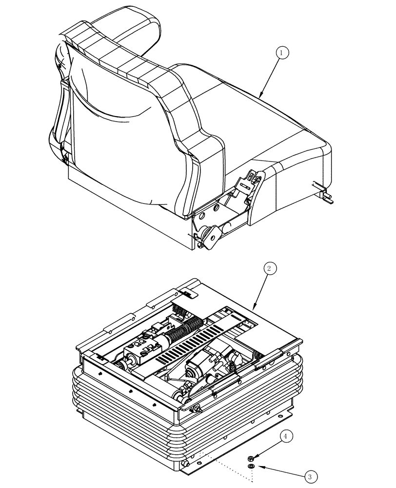 Схема запчастей Case IH MX200 - (09-29) - SEAT ASSEMBLY (09) - CHASSIS/ATTACHMENTS