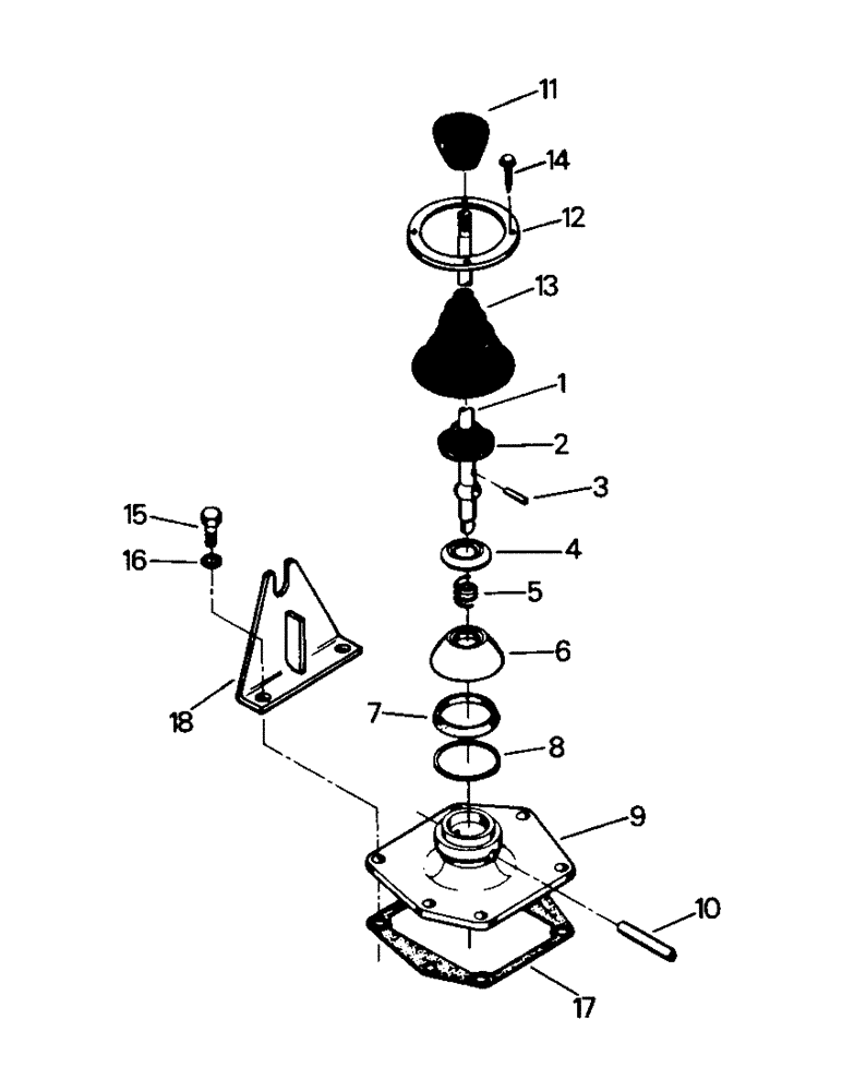 Схема запчастей Case IH PTA270 - (01-43) - PT TRANSMISSION SHIFT TOWER (10) - CAB