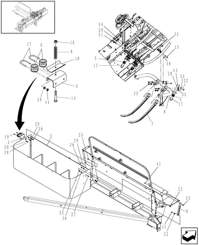 Схема запчастей Case IH SB521 - (68.180.06) - TWINE BOX & NEEDLES (68) - TYING/WRAPPING