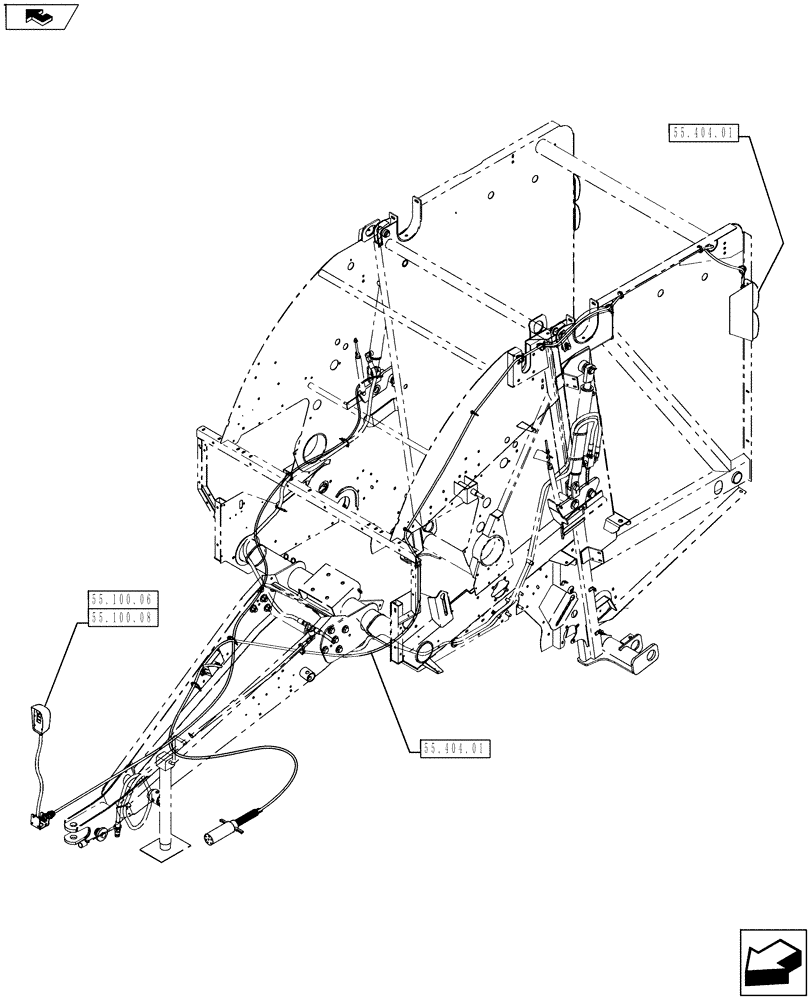 Схема запчастей Case IH RB455A - (00.000.55) - ELECTRICAL SYSTEMS (00) - GENERAL & PICTORIAL INDEX