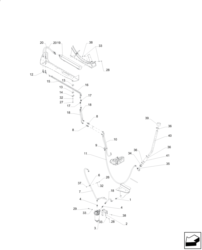 Схема запчастей Case IH A8800 - (10.210.AF[01]) - FUEL LINES (10) - ENGINE