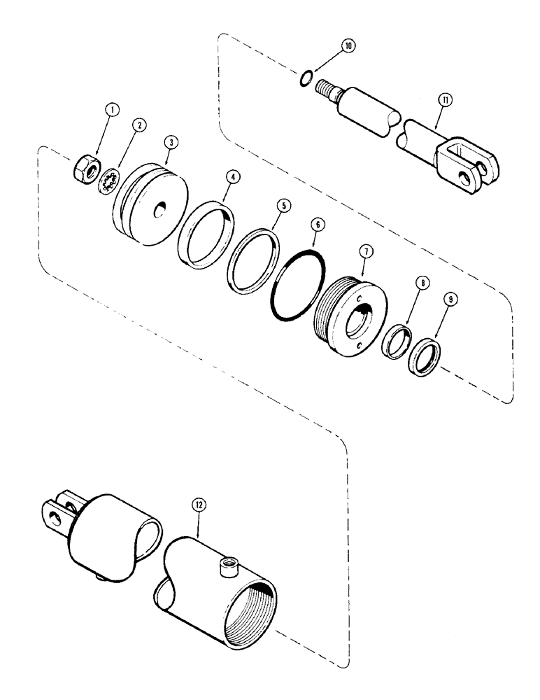 Схема запчастей Case IH 1900 - (24) - CYLINDER C.T.D., 3-1/2 X 12 INCH (88.9 X 304.8 MM) 