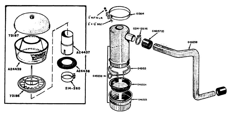 Схема запчастей Case IH 630 - (013) - AIR CLEANER (02) - ENGINE