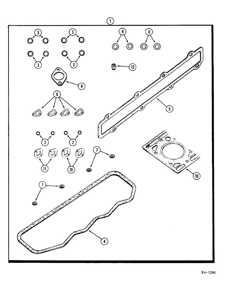 Схема запчастей Case IH 685 - (2-082) - SERVICE PACKAGES (02) - ENGINE