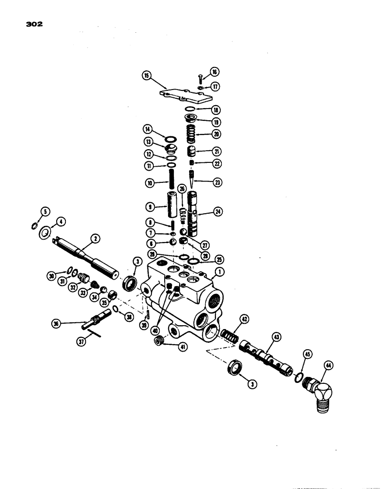 Схема запчастей Case IH 530 - (302) - DRAFT CONTROL VALVE PARTS, DRAFT-O-MATIC TRACTOR, PRIOR TO S/N 8262800 (06) - POWER TRAIN