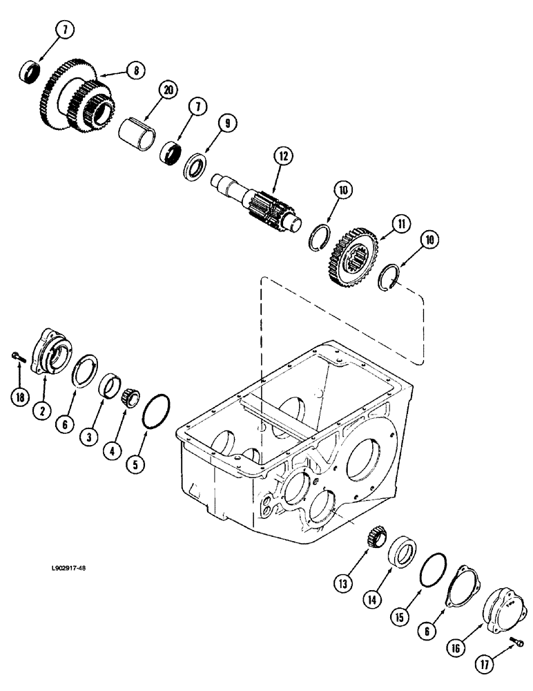Схема запчастей Case IH 1670 - (6-40) - TRANSMISSION DIFFERENTIAL, PINION SHAFT AND GEARS (03) - POWER TRAIN