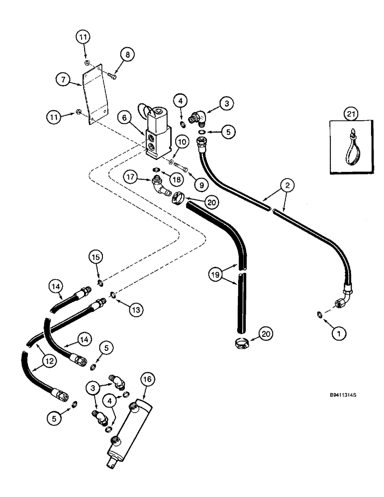 Схема запчастей Case IH 2166 - (8-52) - SEPARATOR CLUTCH SYSTEM (07) - HYDRAULICS