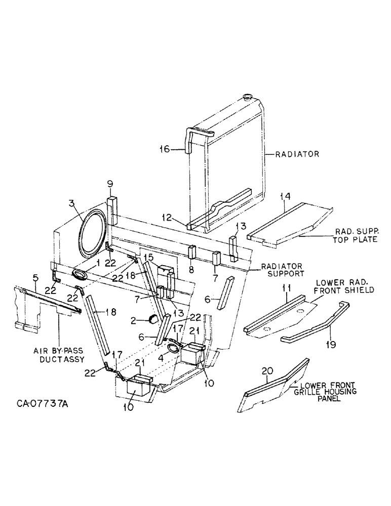 Схема запчастей Case IH 5488 - (06-04) - COOLING, RADIATOR SEALS Cooling