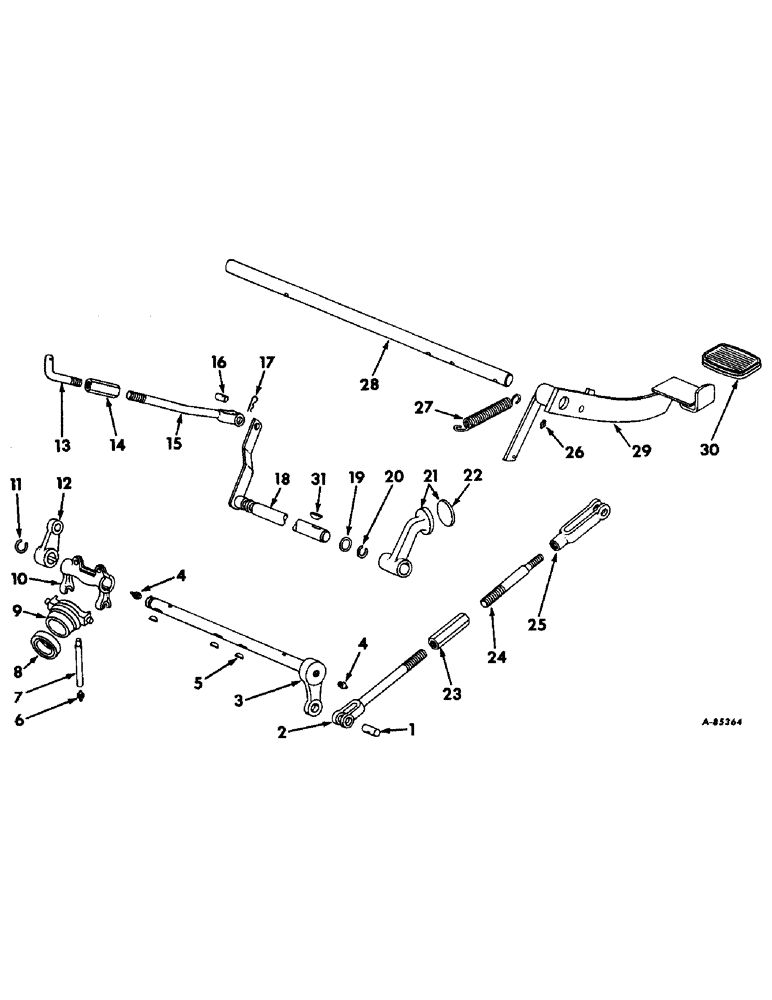 Схема запчастей Case IH 4156 - (H-11) - CONTROLS, CLUTCH CONTROLS AND TRANSMISSION BRAKE Controls